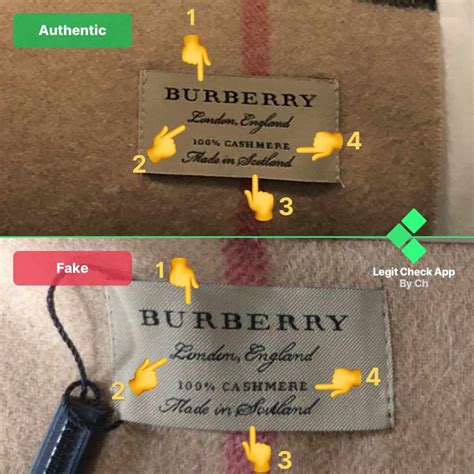 vintage burberry tag real vs fake|authentic burberry scarves.